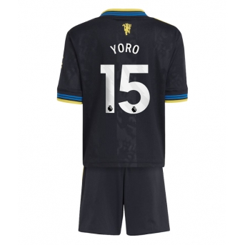 Billige Fotballdrakt Manchester United Leny Yoro #15 Replika Tredjedraktsett Barn 2025-26 Kortermet (med bukser)